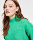 Фото #3 товара Women's Boxy Cropped Long Sleeve Mock Neck Sweater