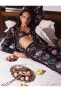Фото #1 товара Пижама Koton с верхом в виде рубашки с пуговицами и воротником в цветочный узор