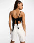 Фото #1 товара Vero Moda square neck hanky top with tie back in black