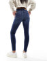 NA-KD high waist skinny jeans in dark blue