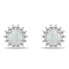 Фото #3 товара Beautiful jewelry set with opals SET247W (earrings, pendant)