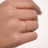 Charming gold-plated silver ring MIDNIGHT BLUE AN01-193