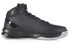 Фото #3 товара Баскетбольные кроссовки Пик Нова из натуральной кожи, устойчивые к износу и скольжению, средней высоты, черно-серого цвета, - DA054611