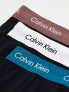 Calvin Klein cotton stretch boxer briefs 3 pack in black with coloured waistband