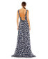 Фото #2 товара Women's Floral Print Sleeveless Ruffled High Low Gown