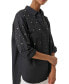 Women's Embellished Button-Down Poplin Blouse