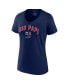 Фото #3 товара Women's David Ortiz Navy Boston Red Sox Big Papi Graphic V-Neck T-shirt