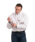 ფოტო #1 პროდუქტის Men's Flame Resistant Button Down Plaid Long Sleeve Work Shirt