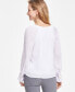 Фото #5 товара Women's Pleated V-Neck Blouse, Created for Macy's