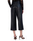 Фото #2 товара Women's Faux-Leather Cropped Pants