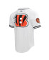 Фото #4 товара Men's Joe Burrow White Cincinnati Bengals Baseball Player Button-Up Shirt