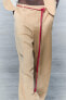 Zw collection linen blend straight-fit trousers