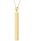 ფოტო #3 პროდუქტის Square Tube 18" Pendant Necklace in 14k Gold