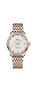 ფოტო #1 პროდუქტის Women's Swiss Automatic Baroncelli III Heritage Diamond (1/10 ct. t.w.) Two Tone Stainless Steel Bracelet Watch 33mm