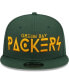 ფოტო #3 პროდუქტის Men's Green Green Bay Packers Word 9FIFTY Snapback Hat