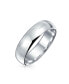 Фото #1 товара Minimalist Plain Simple .925 Sterling Silver Dome Couples Wedding Band Ring For Women For Men 5MM