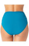 ANNE COLE 295429 Shirred Convertible Bottom Live In Color Deep Dive Teal, size M