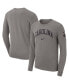 Фото #1 товара Men's Heather Gray North Carolina Tar Heels Arch 2-Hit Long Sleeve T-Shirt