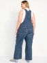 Baggy Wide-Leg Jean Overalls