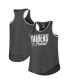 Фото #1 товара Women's Heather Black Las Vegas Raiders Plus Size Fuel Tank Top