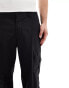 AllSaints Verge straight leg cargo trousers in black Черный, W36 - фото #5