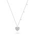 Фото #1 товара NCL62W Cubic Zirconia Silver Necklace (Chain, Pendant)