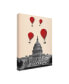 Фото #2 товара Fab Funky US Capitol Building and Red Hot Air Balloons Canvas Art - 36.5" x 48"