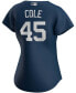 ფოტო #2 პროდუქტის Women's Gerrit Cole Navy New York Yankees Alternate Replica Player Jersey