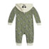 Wonder Nation Unisex Halloween Romper 6/9 Months Olive Green Character Hood