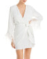 Фото #1 товара Wayf Women Feather Wrap Mini Dress White Size Small