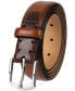 Фото #4 товара Men's Lewis Burnished Leather Dress Belt