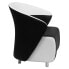 Фото #1 товара Black Leather Lounge Chair With Melrose White Detailing