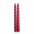 Candles Magic Lights Decorative Red Ø 2 x 24 cm