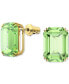 ფოტო #1 პროდუქტის Gold-Tone Millenia Green Stone Stud Earrings