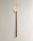 Wooden leather fly swatter