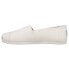 TOMS Alpargata Canvas Slip On Womens Pink, White Flats Casual 10017821T