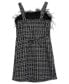 ფოტო #2 პროდუქტის Big Girls Feather Trim Knee Length Dress