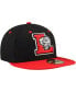 Фото #2 товара Men's Black/Red Lansing Lugnuts Authentic Collection 59FIFTY Fitted Hat