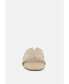 IVANKA Beige Cut Out Slip On Sandals