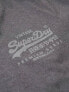 Superdry Vintage logo heritage chest t-shirt in granite grey marl