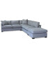 Фото #13 товара Nightford 143" 4-Pc. Fabric L Sectional, Created for Macy's