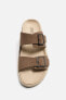 DOUBLE STRAP LEATHER SANDALS