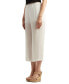 Фото #4 товара Juniors' Ruched-Front Wide-Leg Pull-On Cropped Pants