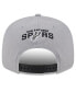 Фото #4 товара Men's Gray San Antonio Spurs Chenille Band 9FIFTY Snapback Hat