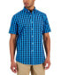 Фото #1 товара Men's Short-Sleeve Plaid Shirt, Created for Macy's