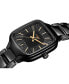 ფოტო #2 პროდუქტის Women's Swiss True Square Black High-Tech Ceramic Bracelet Watch 29mm