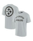 Men's and Women's Gray Pittsburgh Steelers Super Soft Short Sleeve T-shirt