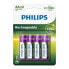 Фото #1 товара PHILIPS R6B4A130 Pack AA Rechargeable Batteries