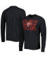 Фото #1 товара Men's Black Distressed Atlanta Falcons Brand Wide Out Franklin Long Sleeve T-shirt