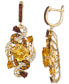 ფოტო #1 პროდუქტის Crazy Collection® Multi-Gemstone Cluster Drop Earrings (7-1/2 ct. t.w.) in 14k Gold